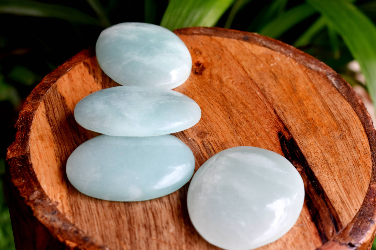 Amazonite Worry Stones, Natural Polished Palm Stones