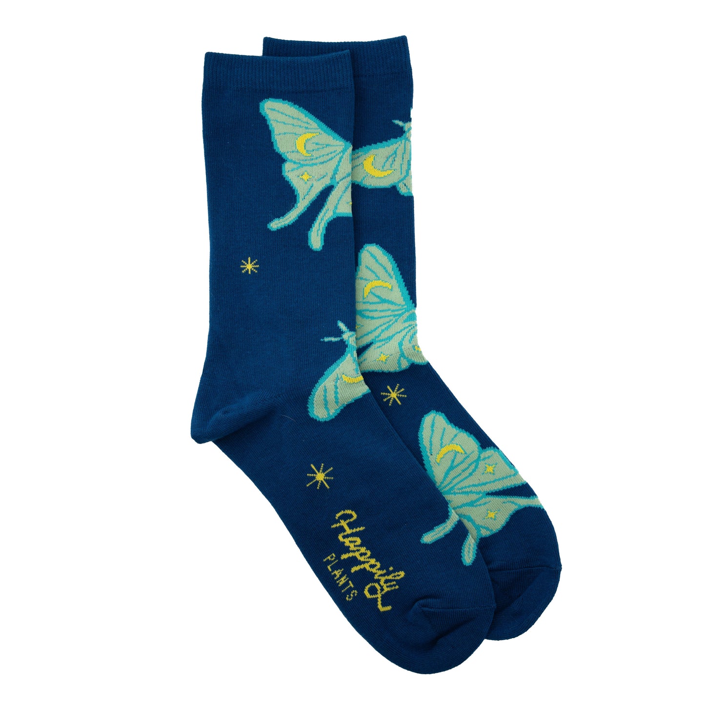 Luna Moth Socks Cotton Crew