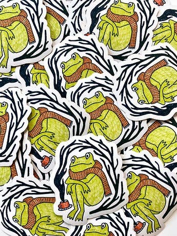 Sticker - scarf frog
