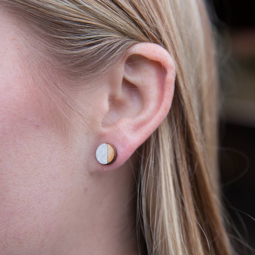 Round Stud Earrings