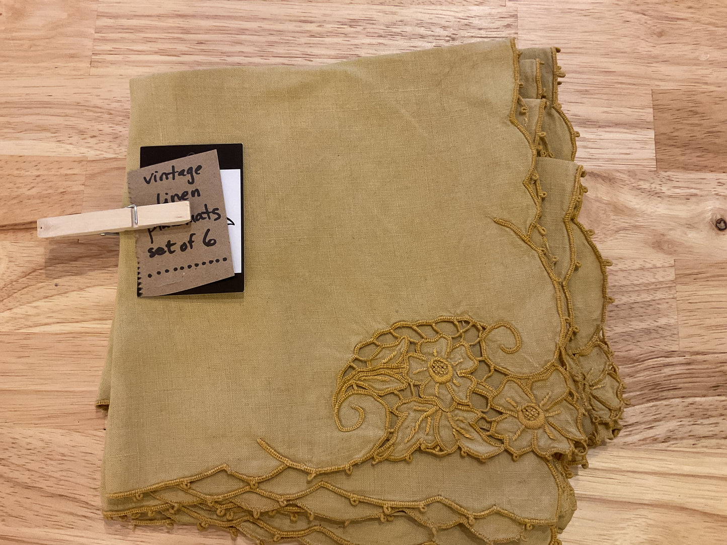 Up dyed linen placemat sets