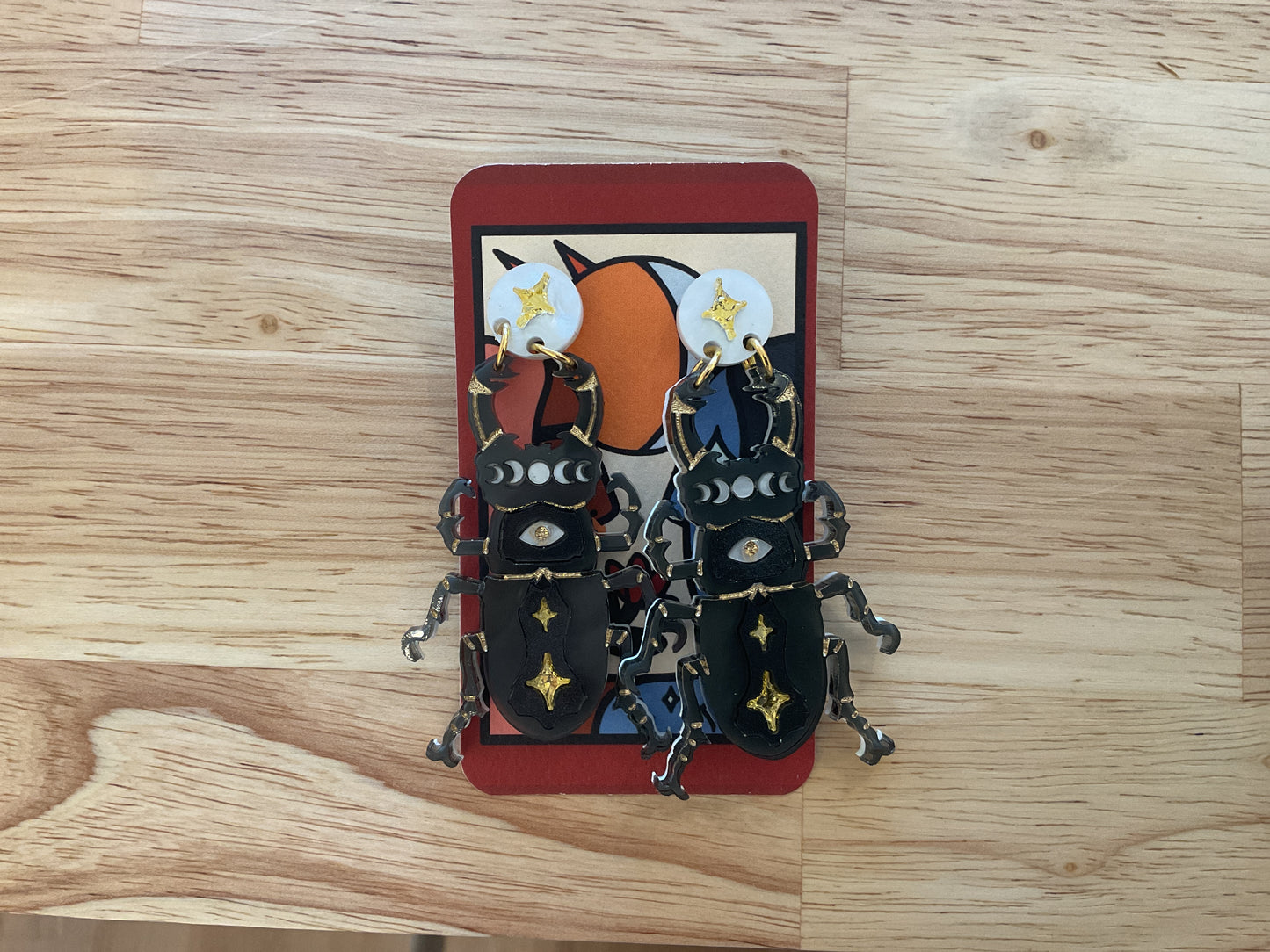 Stag Beetles Earrings