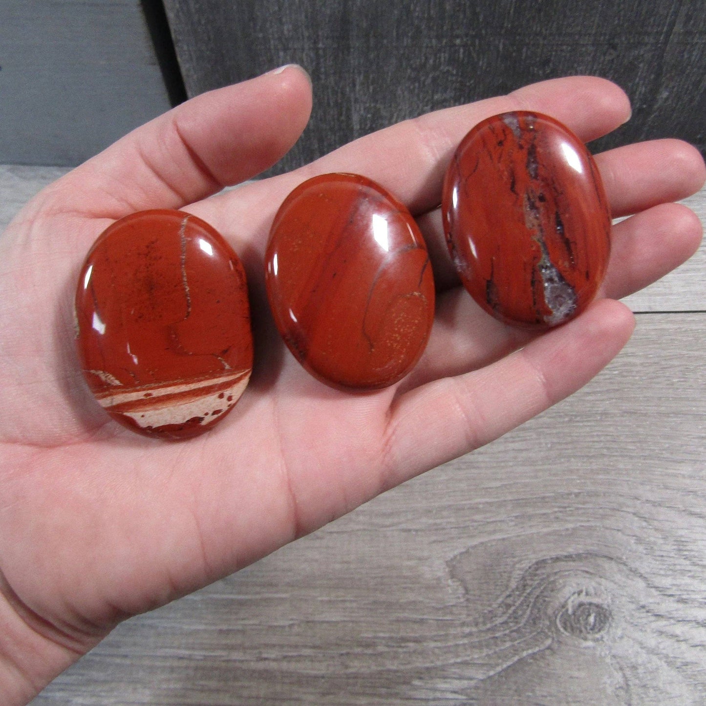 Gemstone Palm Stones 45mm – Bulk Crystal Supplies: Assorted (may be man made dyed or treated)