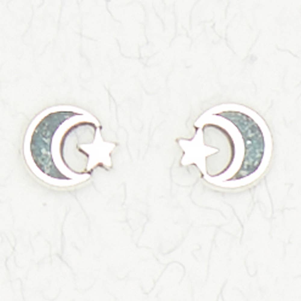 Moon & Star: Sterling Silver
