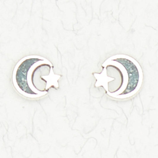Moon & Star: Sterling Silver