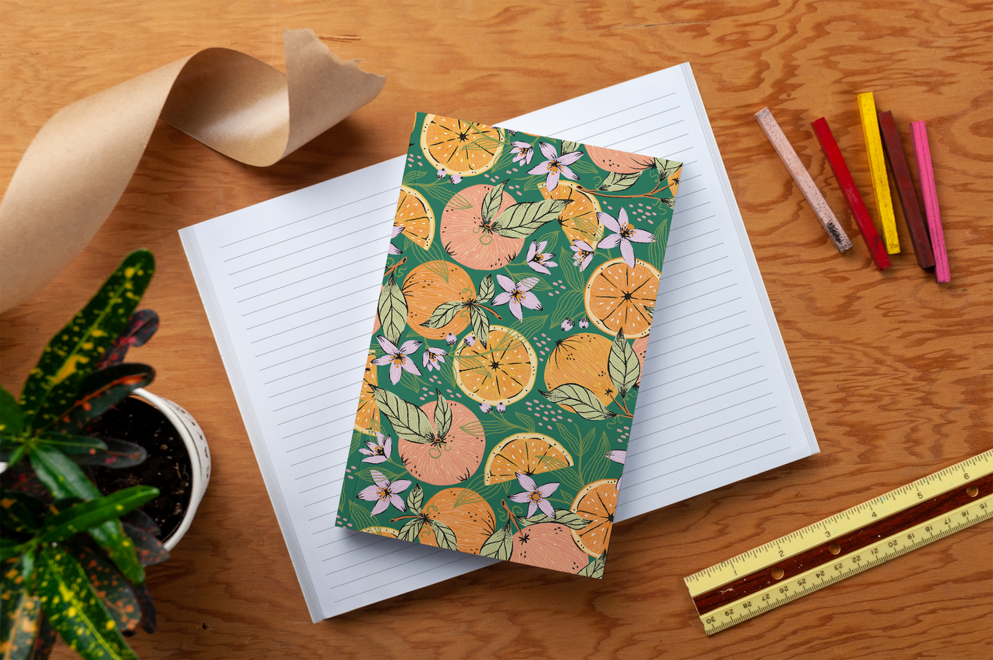 Orange Orchard Classic Layflat Journal Notebook