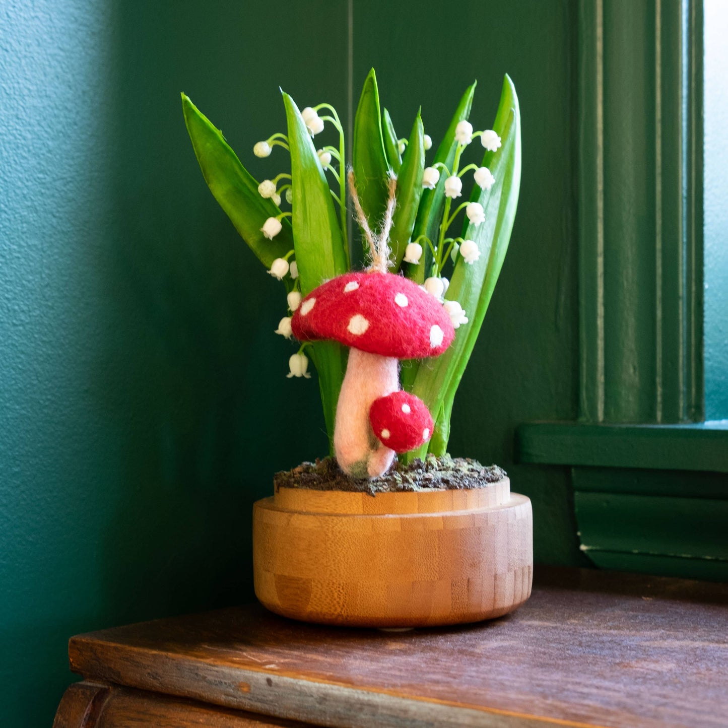 Ornament - Felt Red Spotted Mushroom
