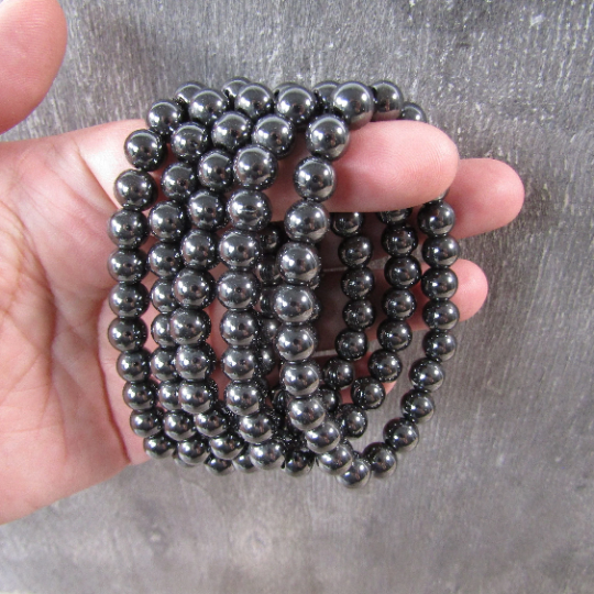 8mm Round Gemstone Beaded Bracelets – Assorted Crystals Bulk: Crazy Lace Jasper