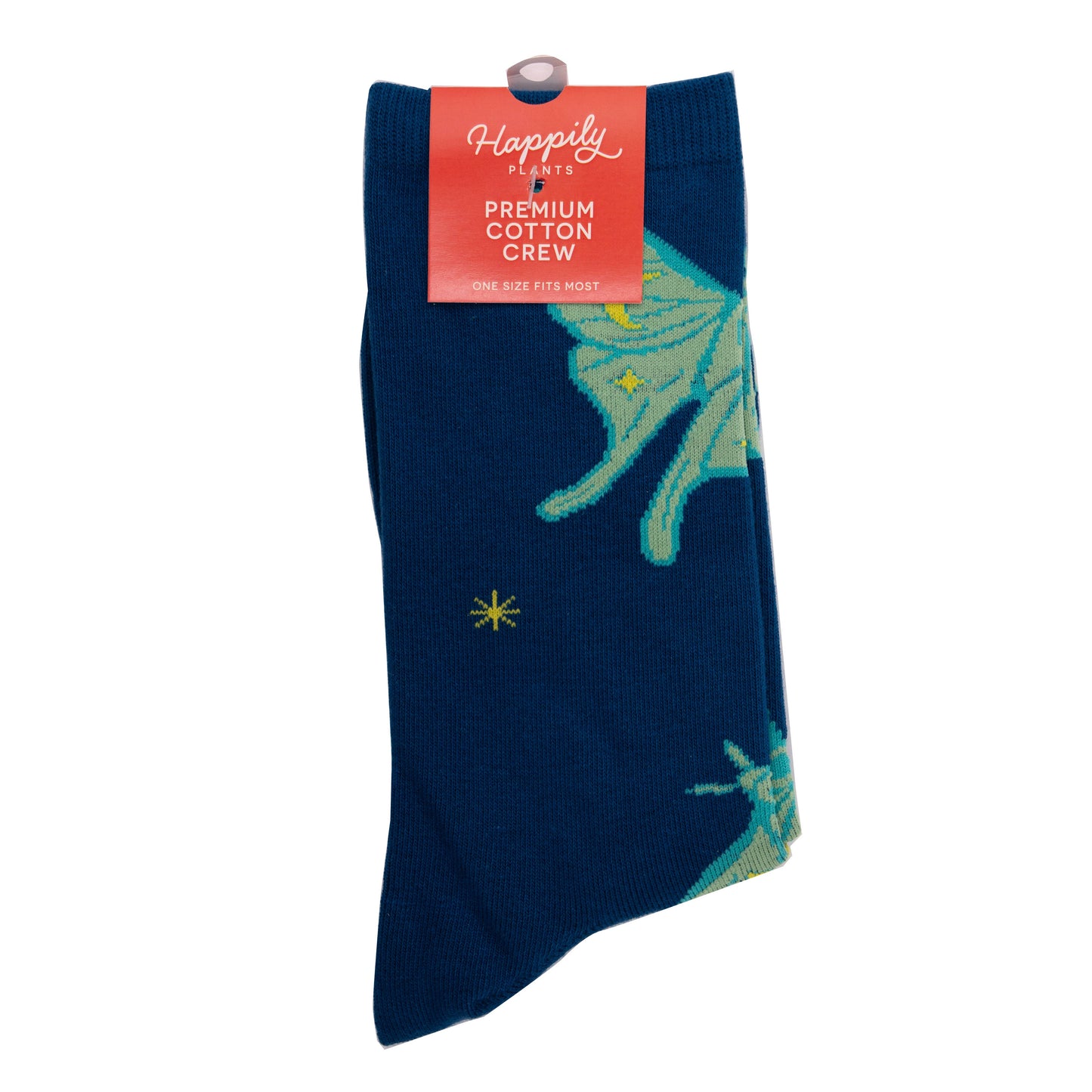 Luna Moth Socks Cotton Crew