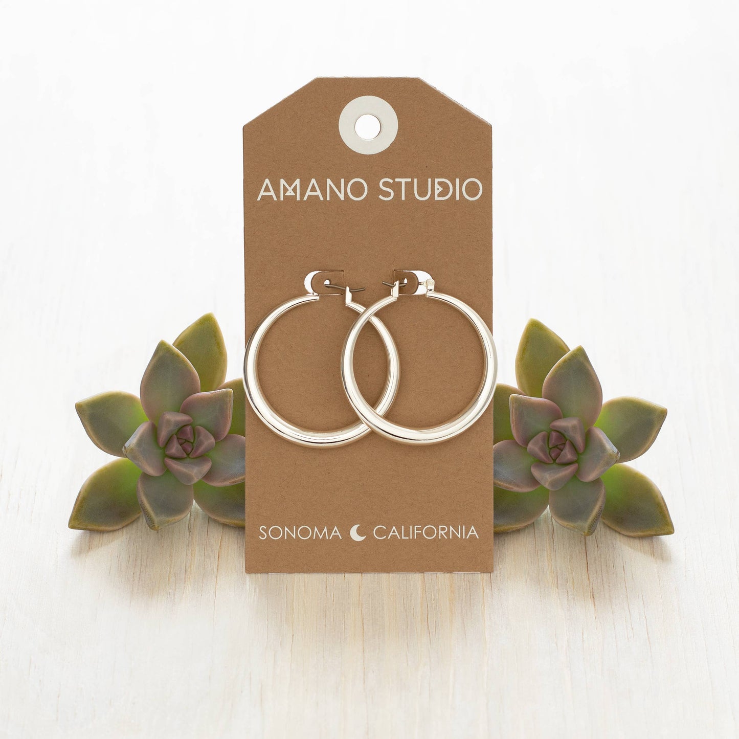 Large Maria Hoops: Gold