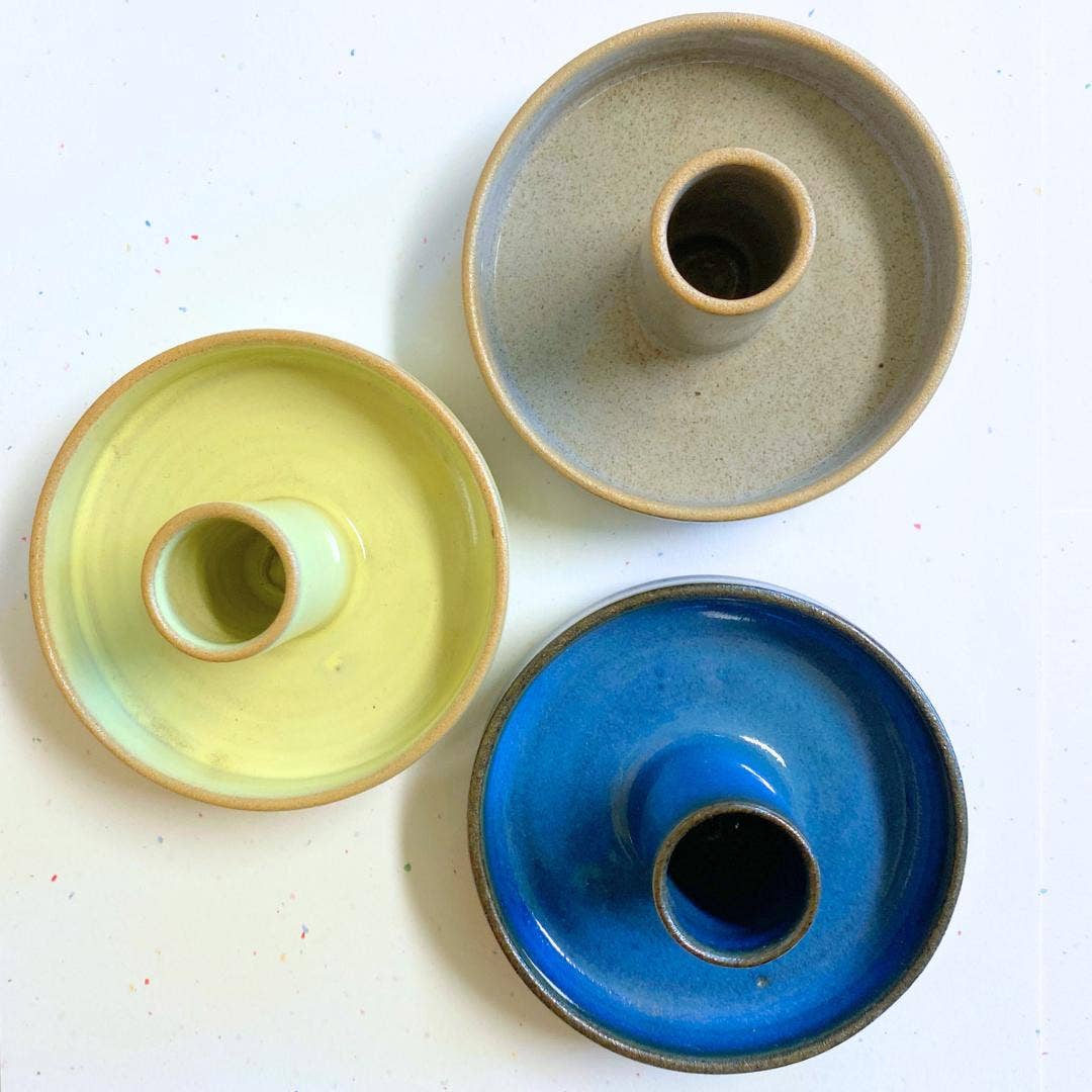 Candleholder - Colorful Ceramic: Stripe