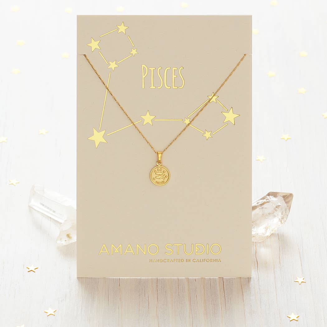 Tiny Zodiac Medallion- Singles: Aquarius