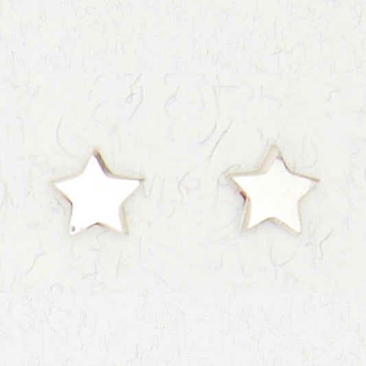Sterling Silver Ear Studs - Stars: Sterling Silver