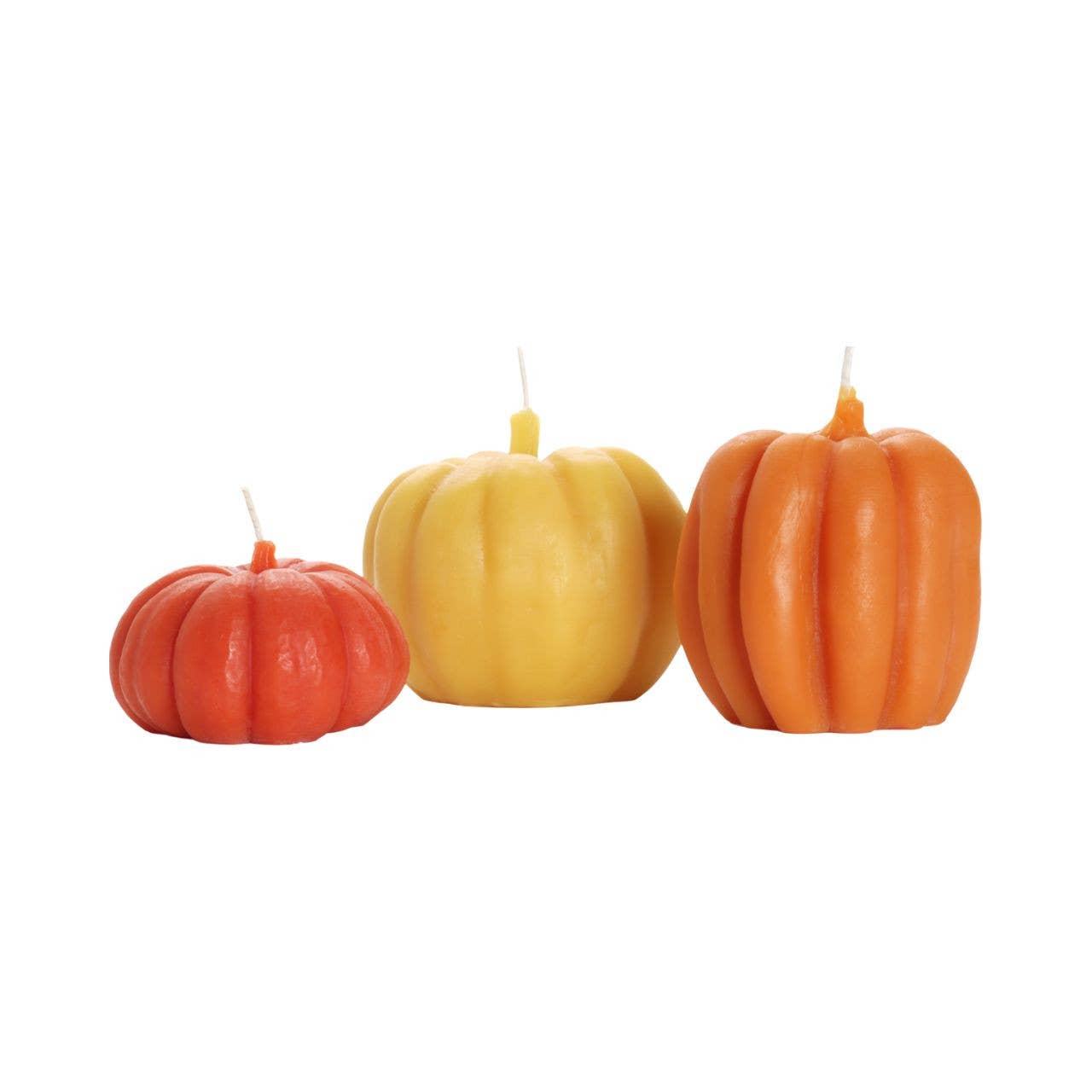 Pumpkin Candles – 100% Pure Beeswax – 3 Sizes Available: Large (4" x 3")