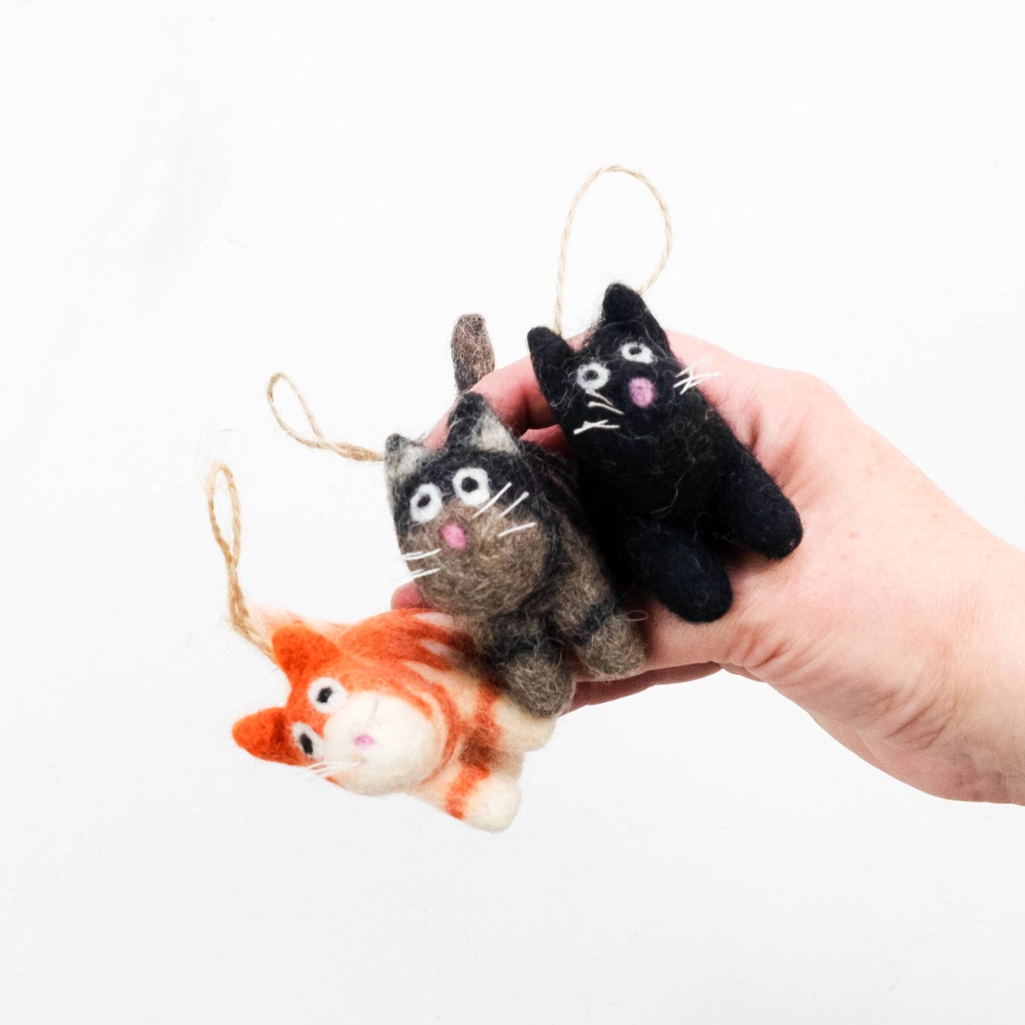Ornament - Little Felt Cats - 5 Assorted Pieces