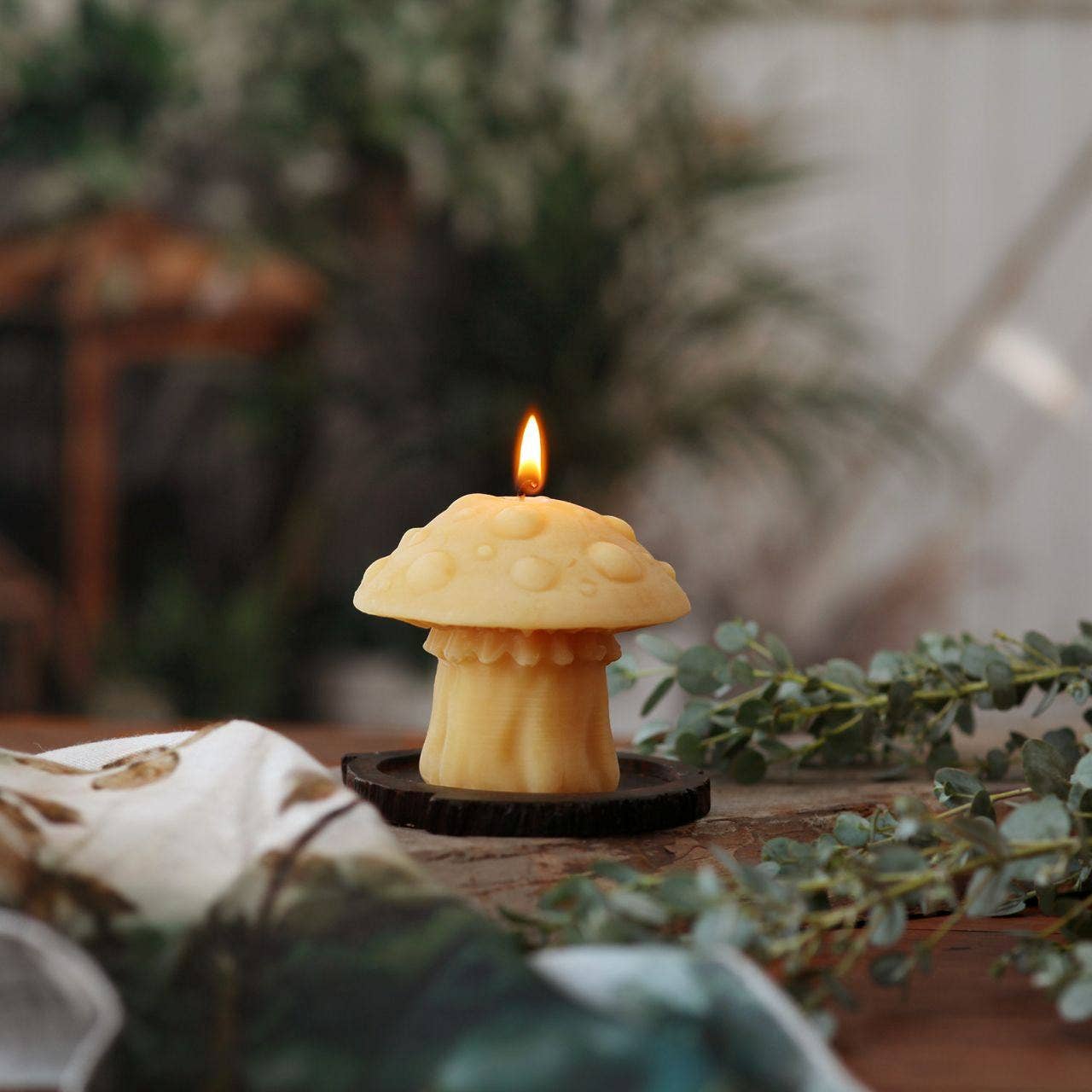 Mushroom Candles – 100% Pure Beeswax – 3 Styles: Morel Mushroom