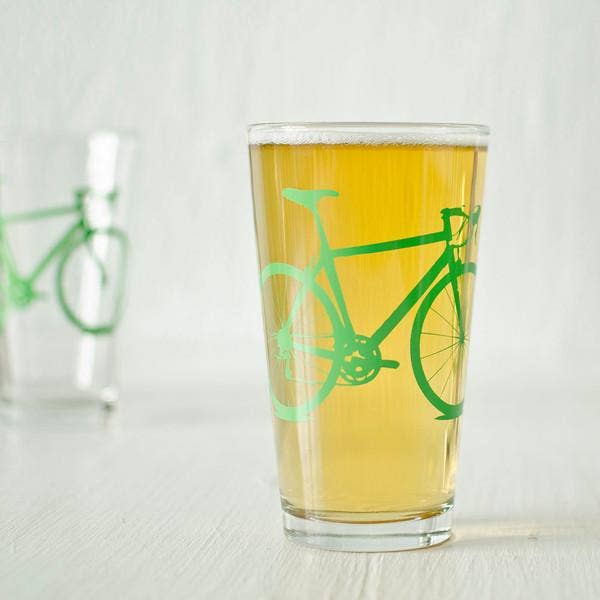 Bicycle Pint Glasses: Assorted