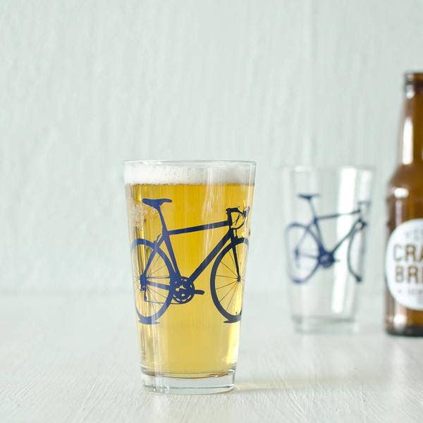 Bicycle Pint Glasses: Assorted