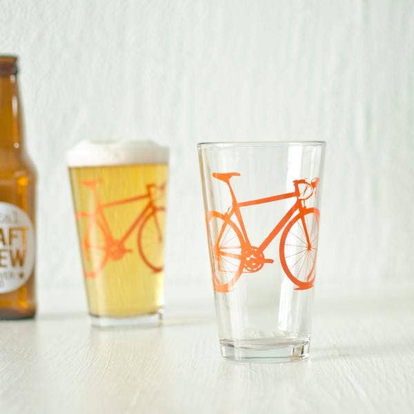 Bicycle Pint Glasses: Assorted