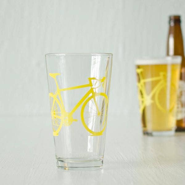 Bicycle Pint Glasses: Assorted