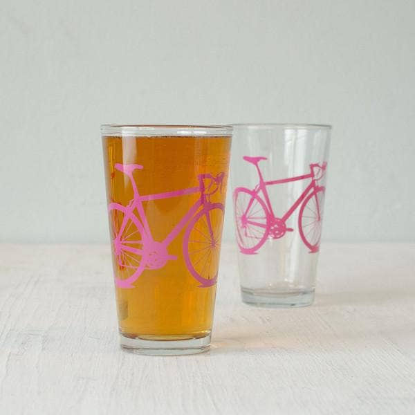 Bicycle Pint Glasses: Assorted