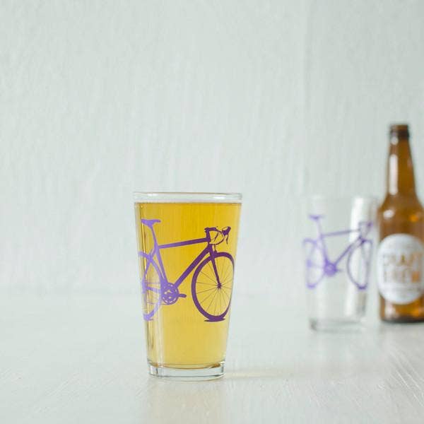 Bicycle Pint Glasses: Assorted
