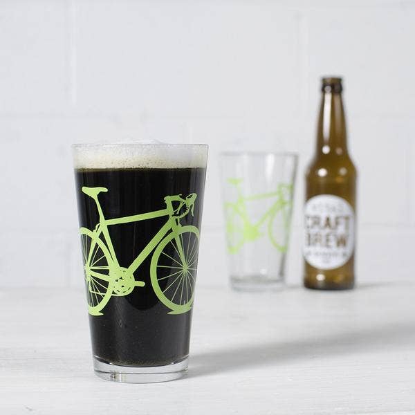 Bicycle Pint Glasses: Assorted