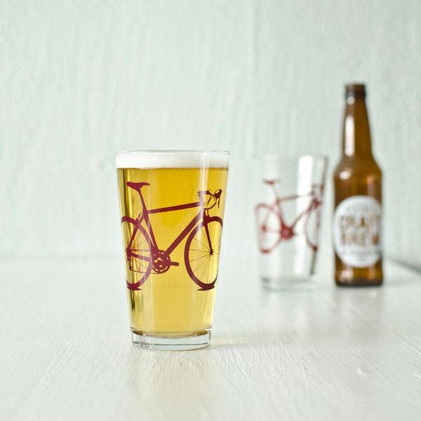 Bicycle Pint Glasses: Assorted