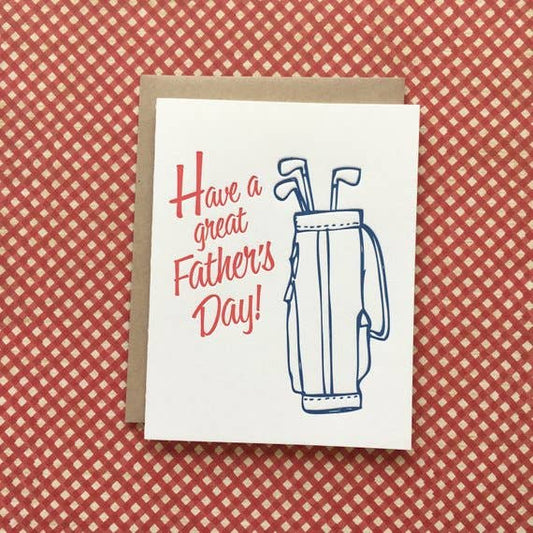 Golf Father’s Day - letterpress card
