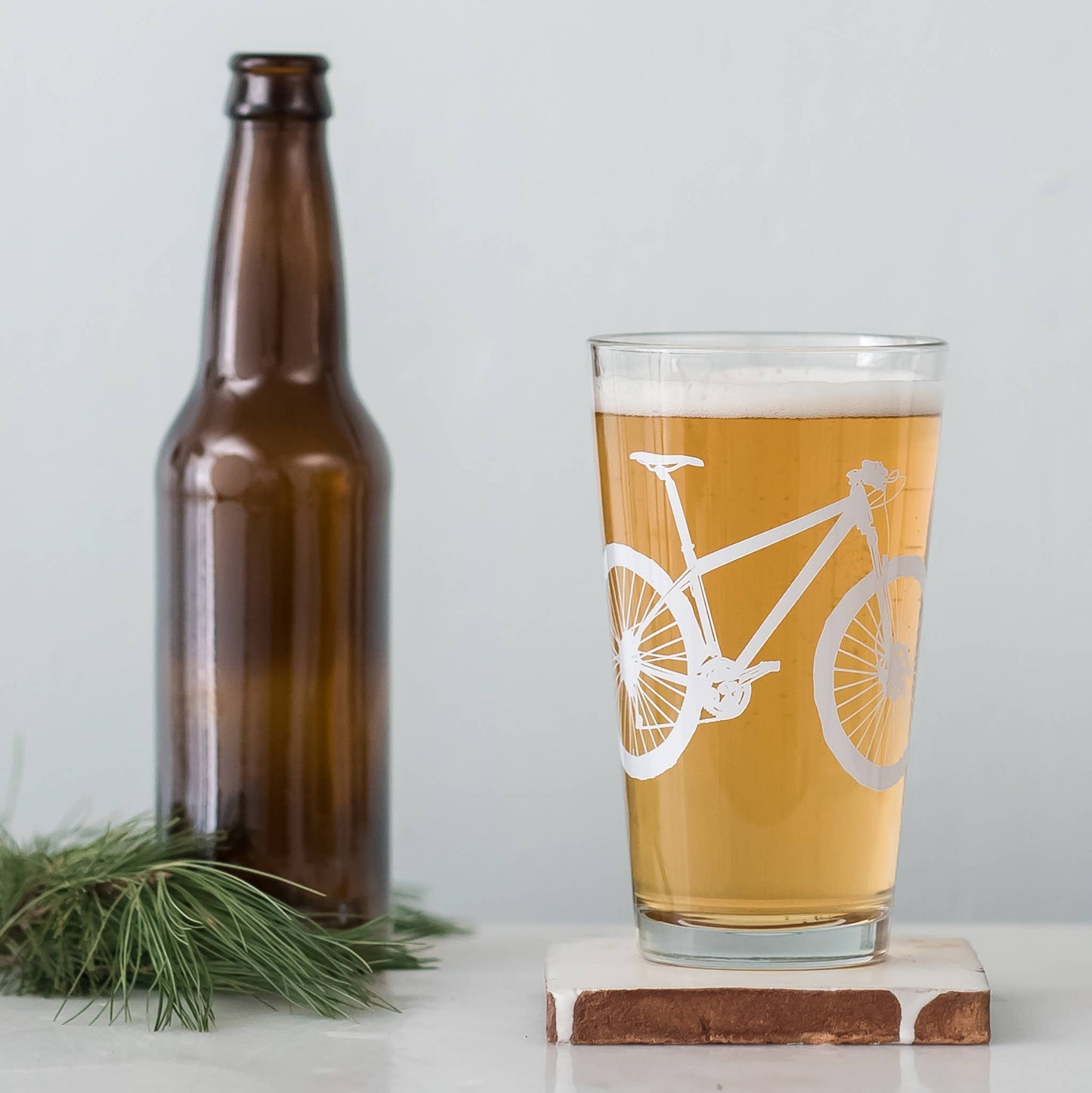 Mountain Bike Pint Glass: Assorted