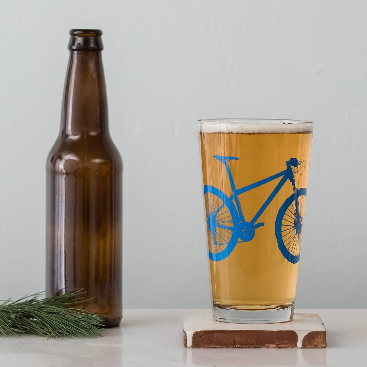 Mountain Bike Pint Glass: Assorted
