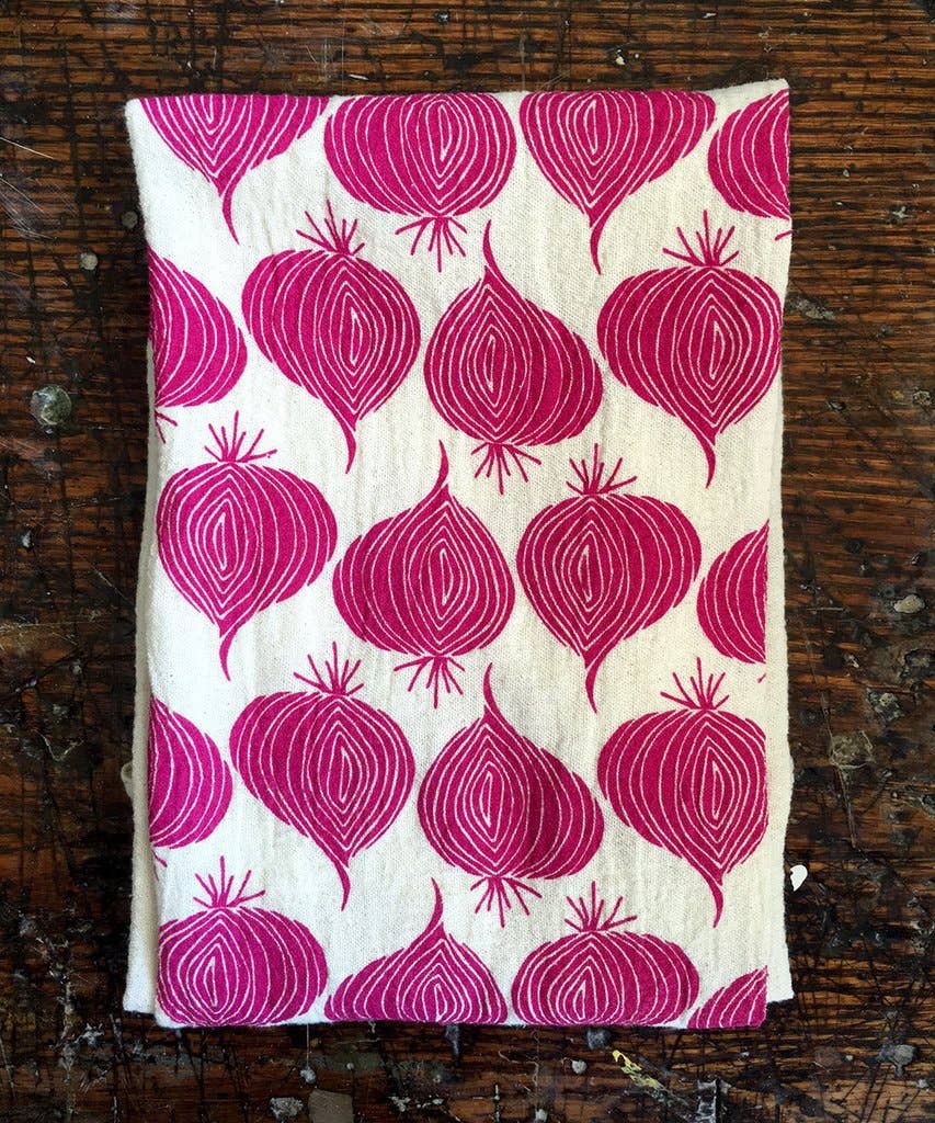 Red Onion Tea Towel