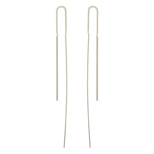 Needle and Thread Earrings: Sterling Silver Plate