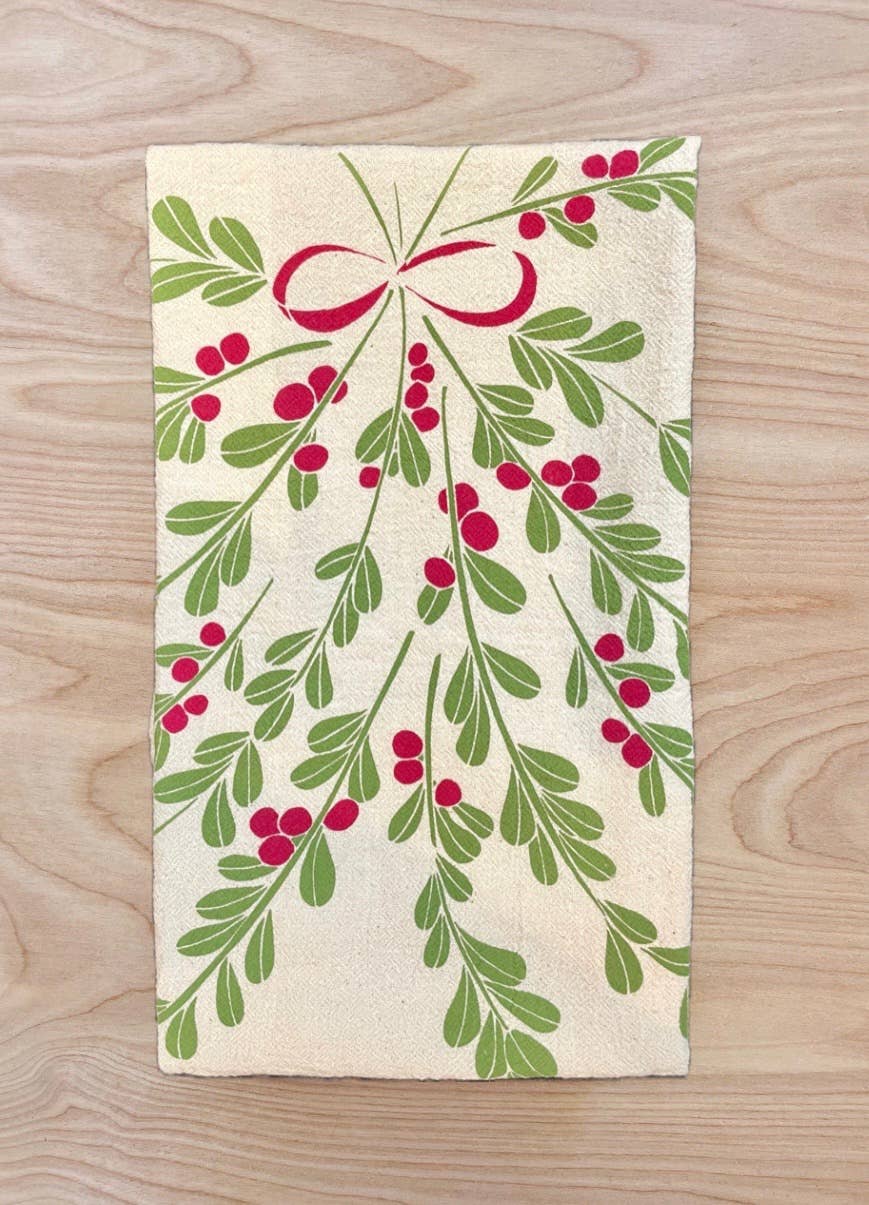 Mistletoe Tea Towel