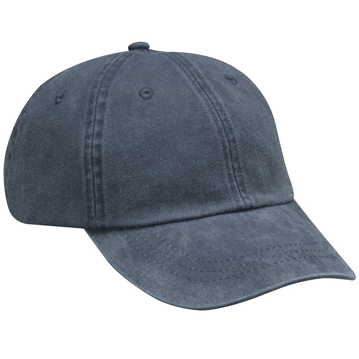 East Rock Text Script Dad Hat -  Embroidered Ball Cap: Seafoam / Navy Text