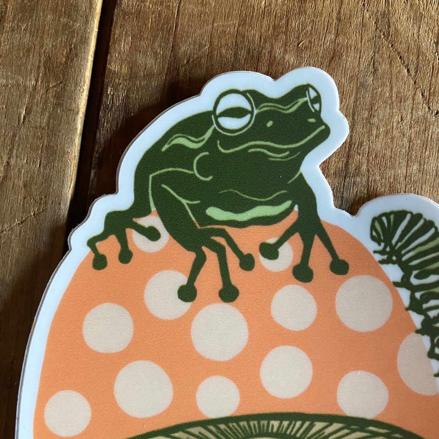Frog Mushroom Caterpillar sticker