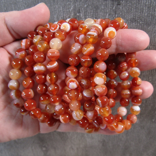 8mm Round Gemstone Beaded Bracelets – Assorted Crystals Bulk: Aventurine