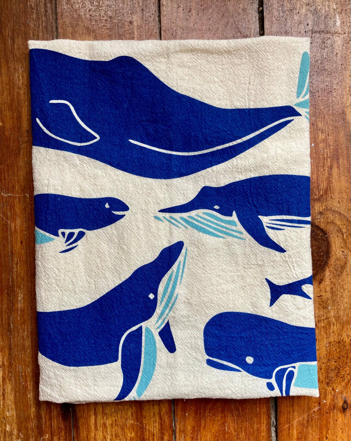 Whales Tea Towel