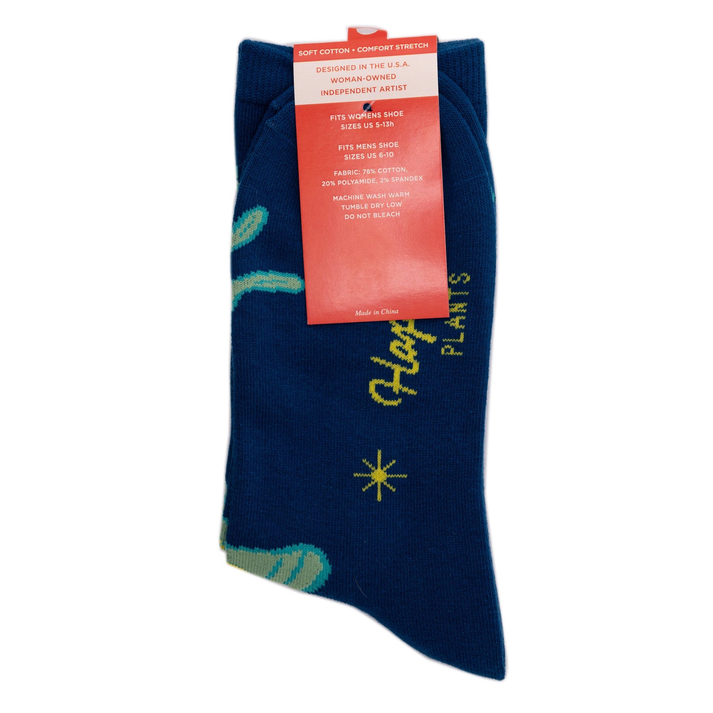 Luna Moth Socks Cotton Crew