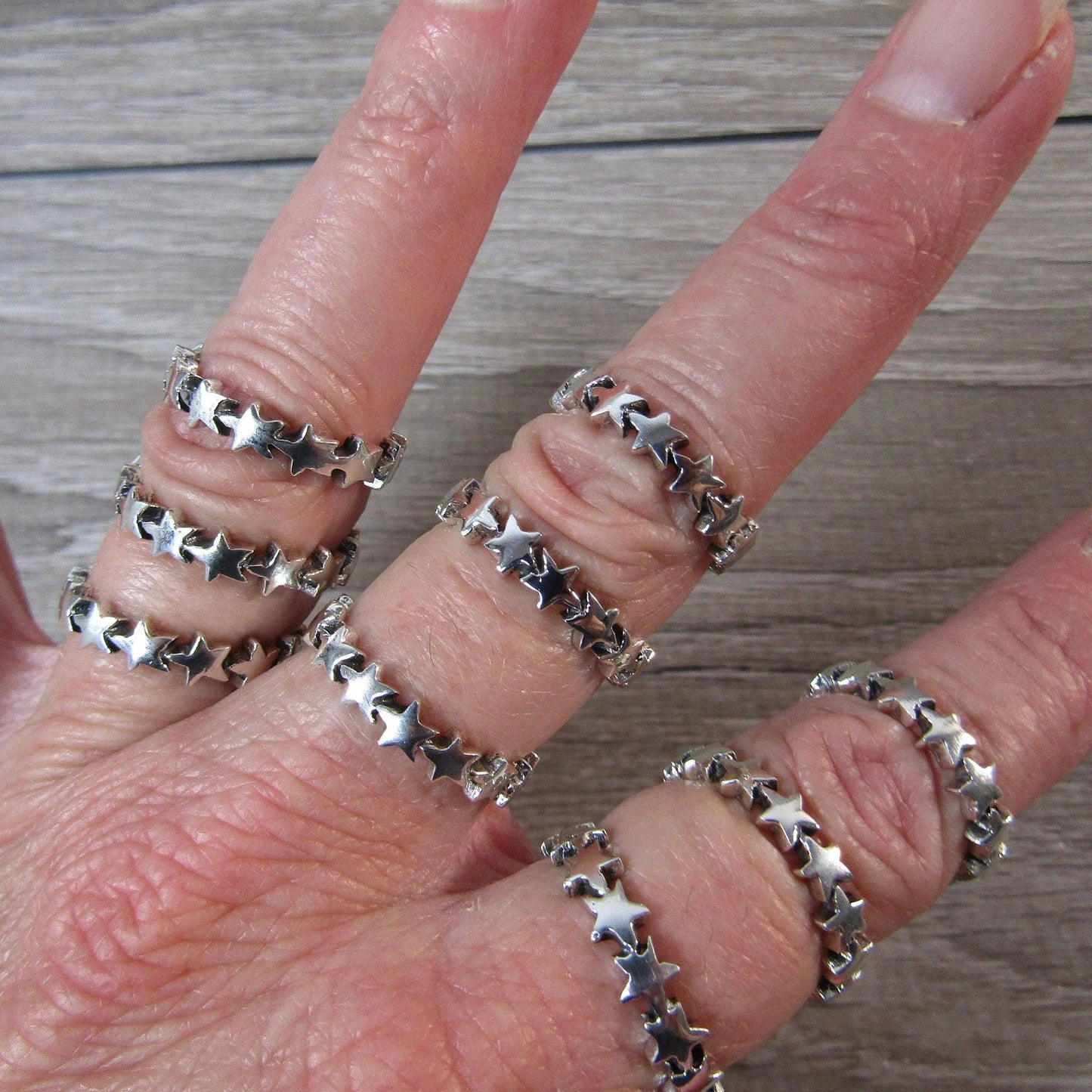 Sterling Silver Rings Stacking and Bands: Puzzle
