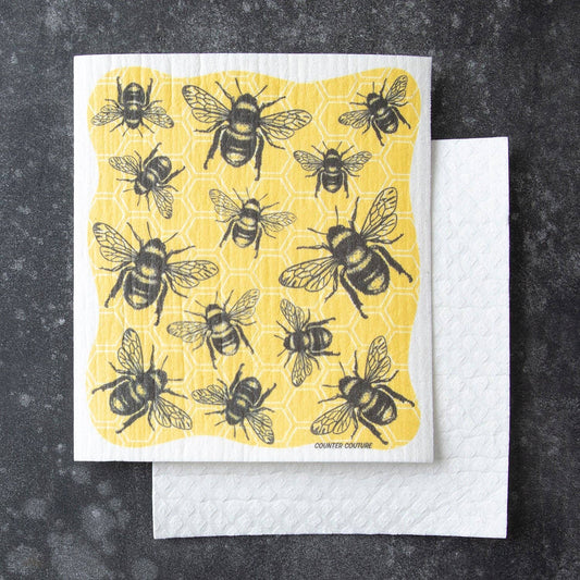 Swedish Dishcloth, Bee — Eco-Friendly Garden Kitchen Towel