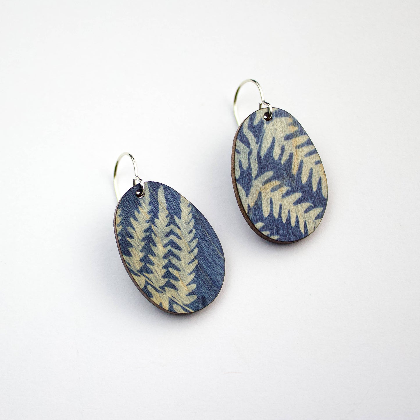 Earrings - Cyanotype