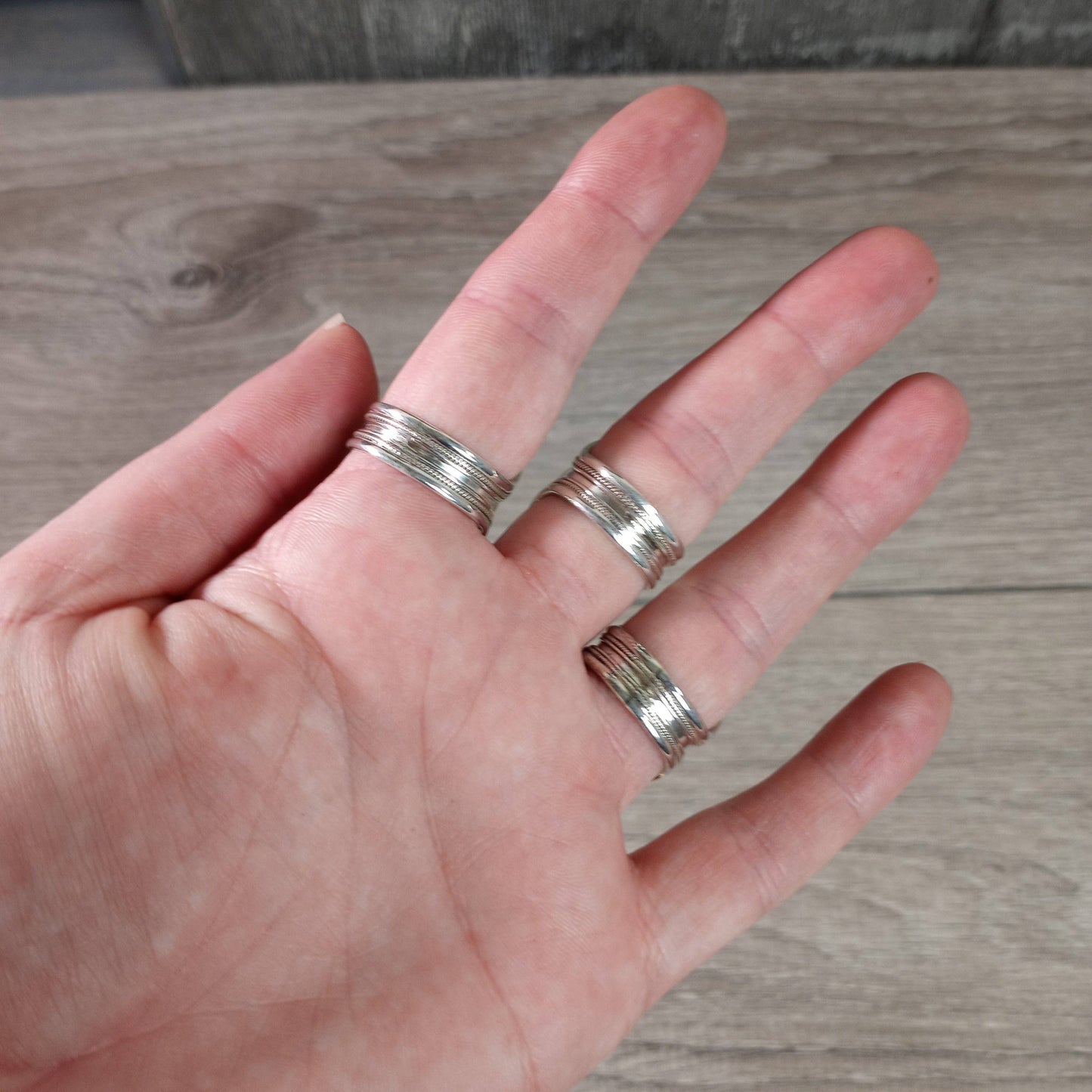 Sterling Silver Rings Stacking and Bands: Puzzle