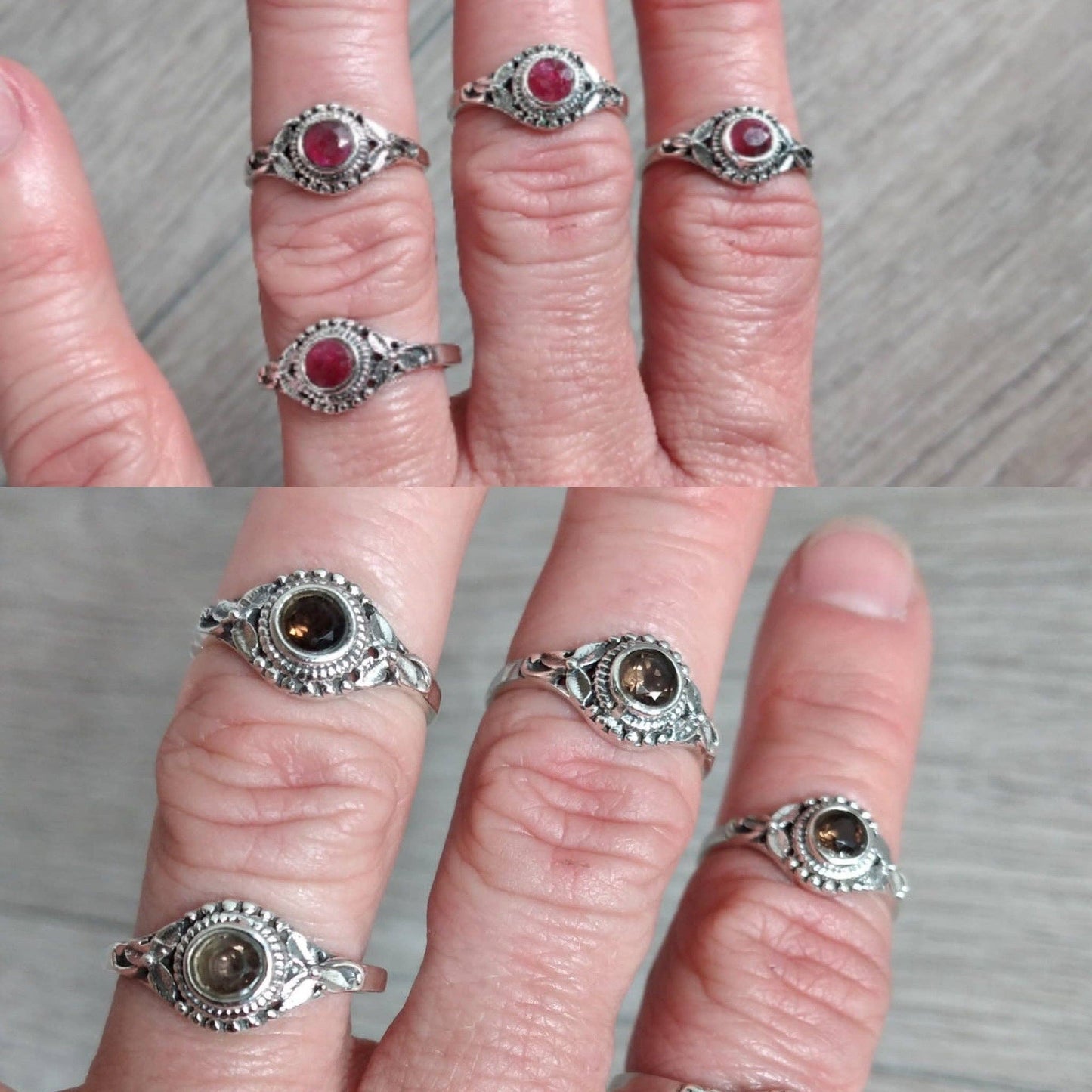 gemstone sterling silver ring