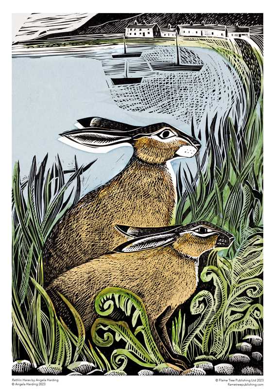 Adult Sustainable Jigsaw Puzzle Angela Harding: Rathlin Hares by: Jigsaw; 1 pages / English