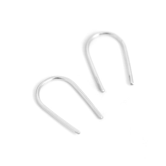 Open Arc Earrings Sterling Silver