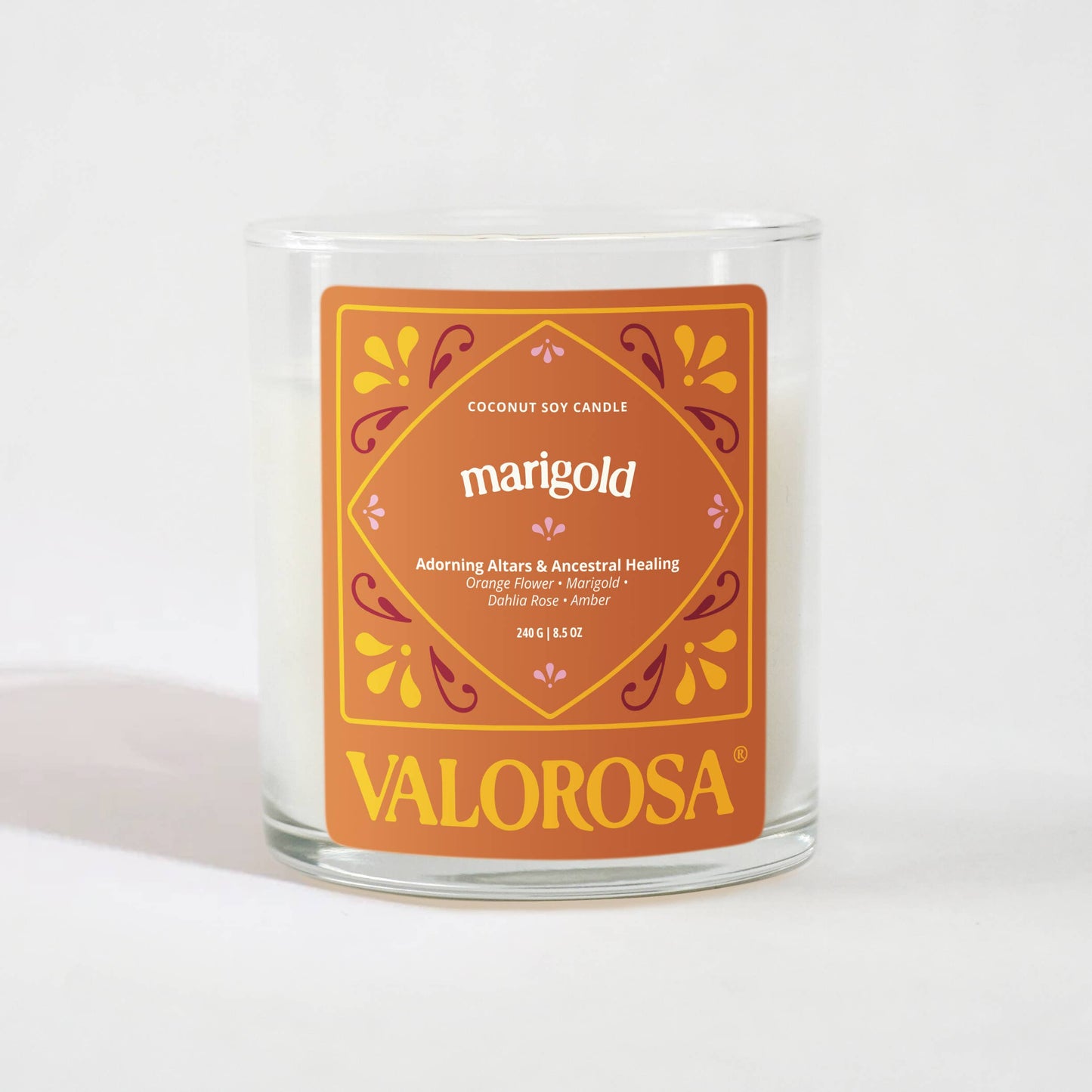 Marigold Candle | Dia De Los Muertos Candle