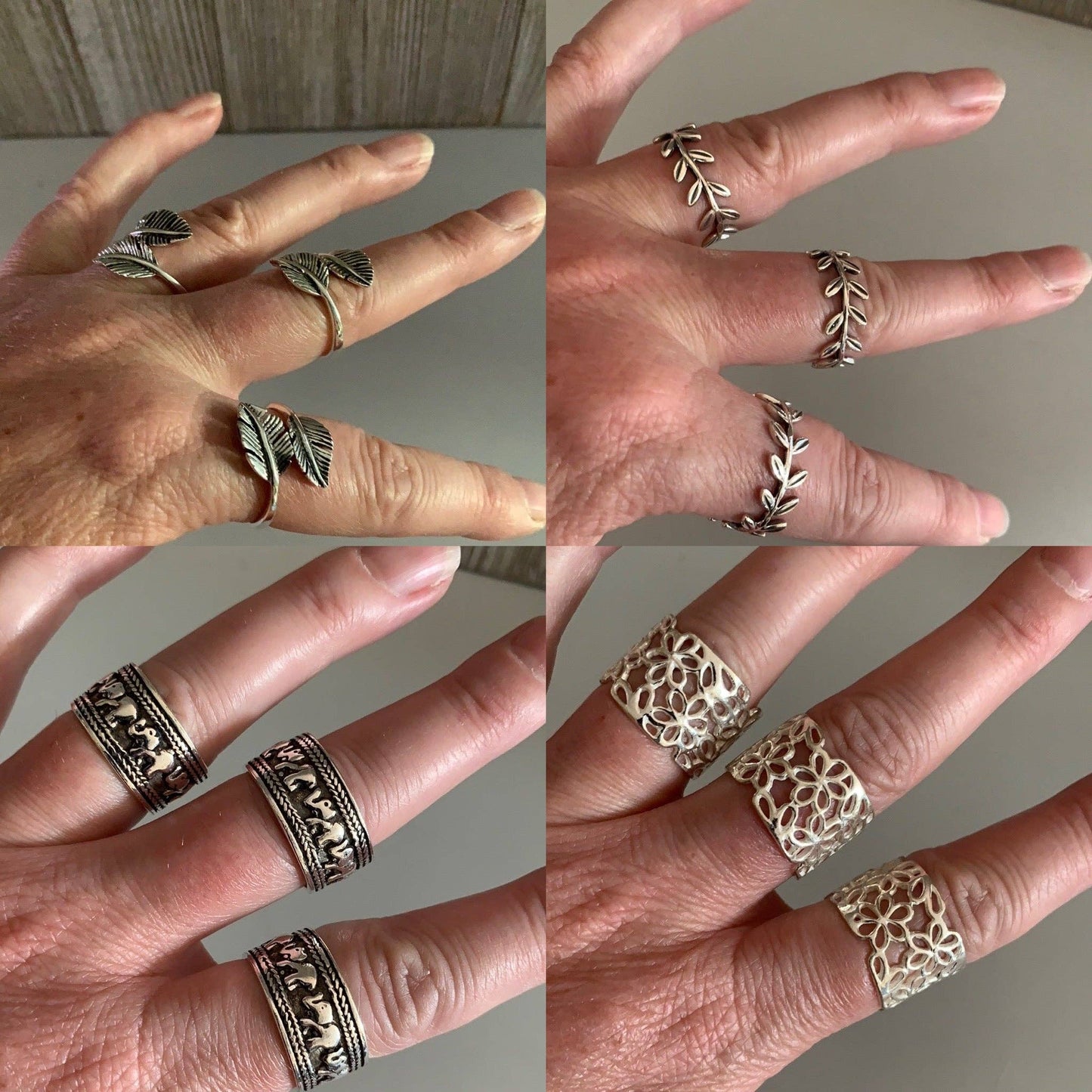 Sterling Silver Rings Elemental Styles: Tree of Life Assorted Sizes