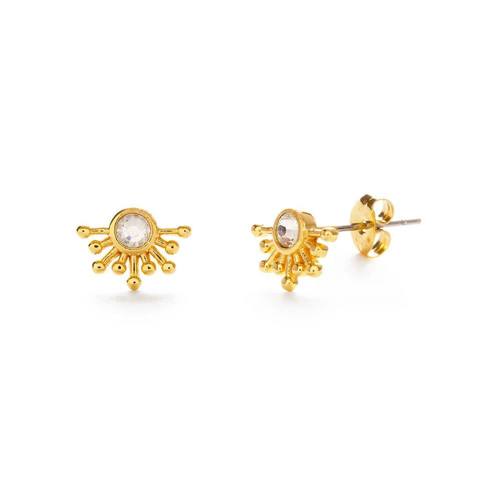 Rays of Light Stud Earrings: Turquoise
