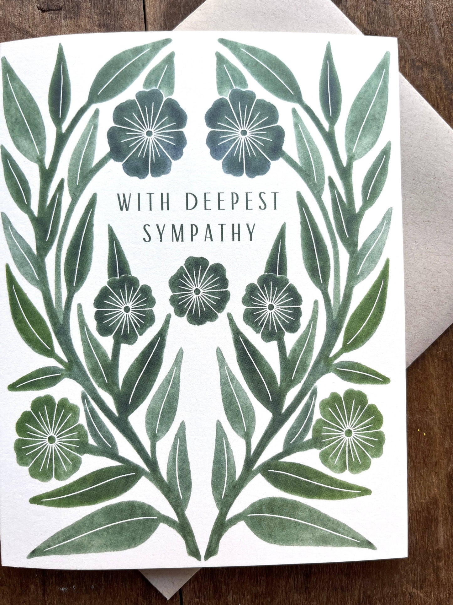 "With Deepest Sympathy," Greeting Card